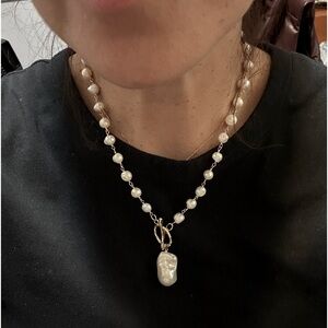 Sea /cultured pearl from the Philippines.  White color.  Size 18 inches length.